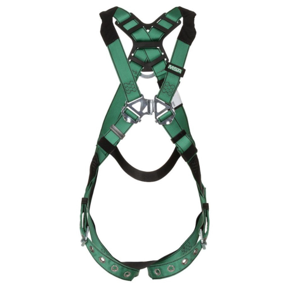 V-FORM Safety Harness - Tongue Buckle Leg Straps, Back D-Ring - MSA