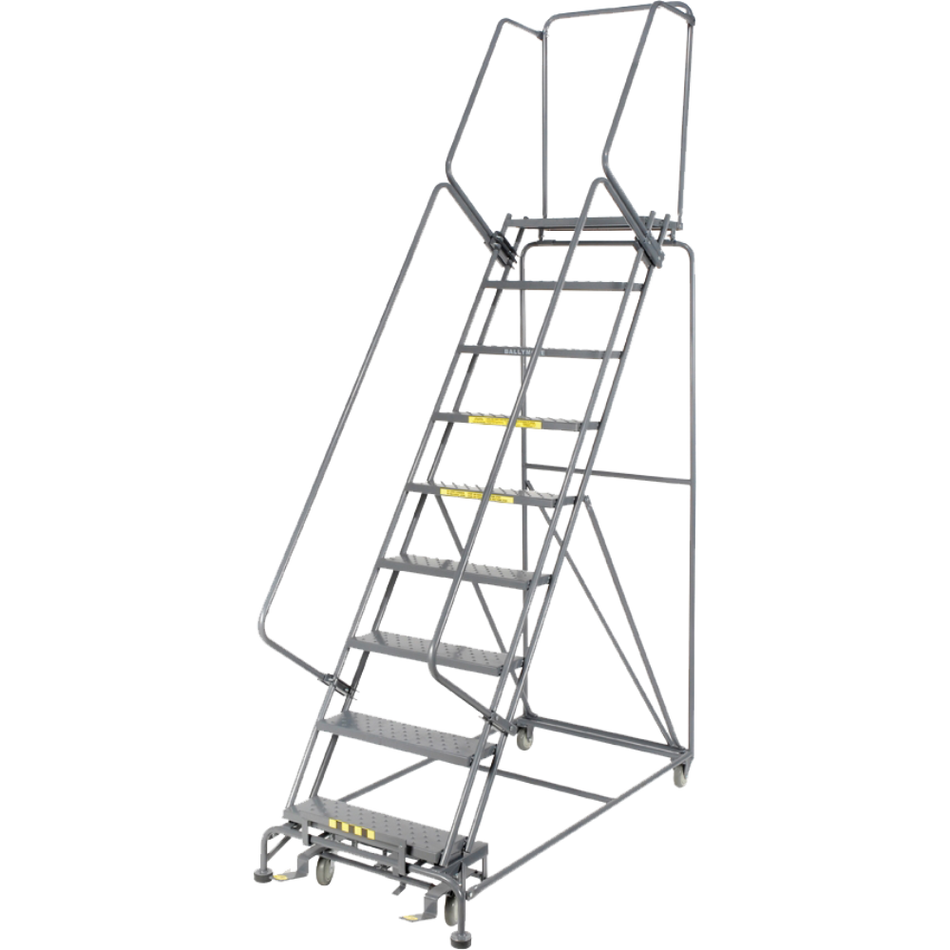 Rolling Ladder - M-2000 Series - 9 Step, Handrails - Ballymore