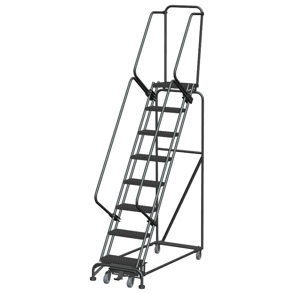 Rolling Ladder - Weight-Actuated - 8 Step, Handrails - Ballymore