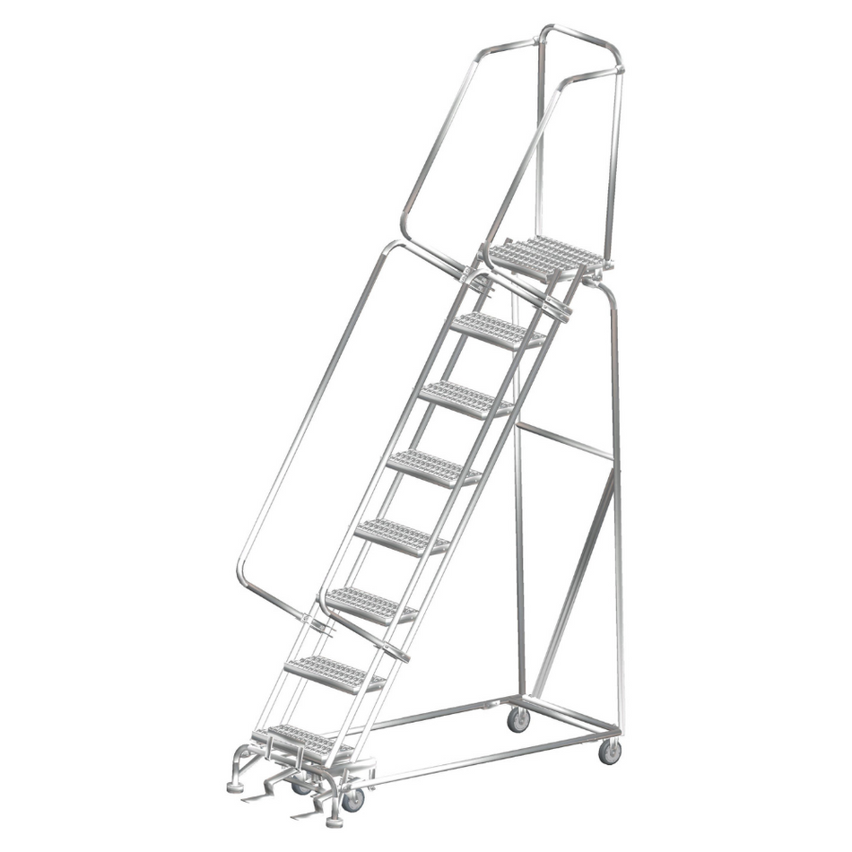 Rolling Ladder - M-2000 Series - 8 Step, Handrails - Ballymore