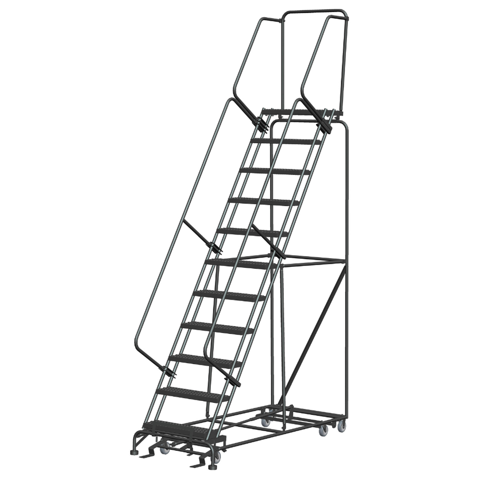 Rolling Ladder - All Direction - 11 Step, Handrails - Ballymore
