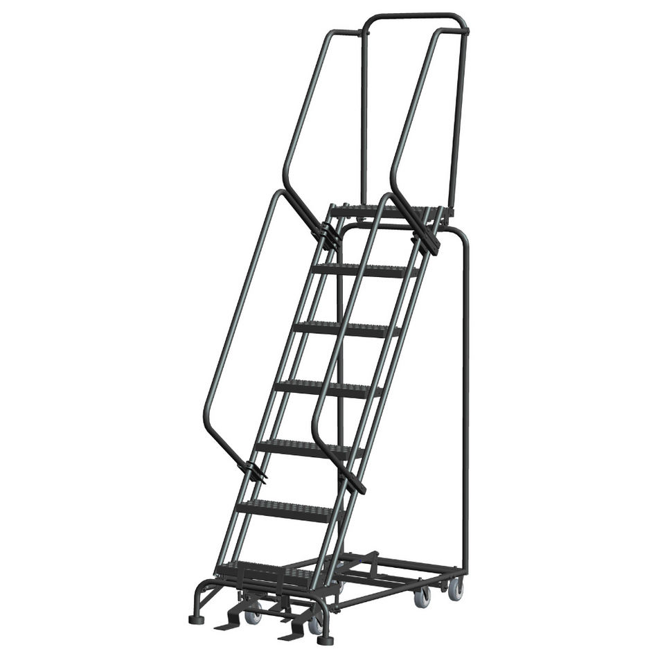 Rolling Ladder - All Direction - 7 Step, Handrails - Ballymore