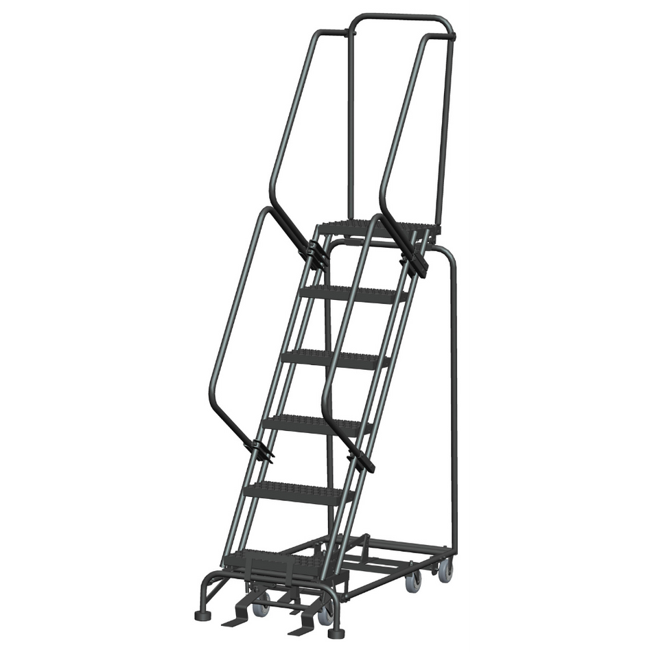 Rolling Ladder - All Direction - 6 Step, Handrails - Ballymore