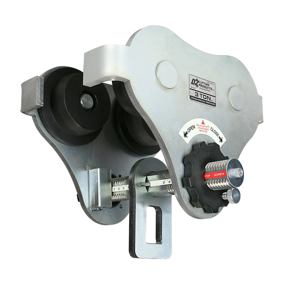 3 ton Push Trolley - USA Made - OZ Lifting