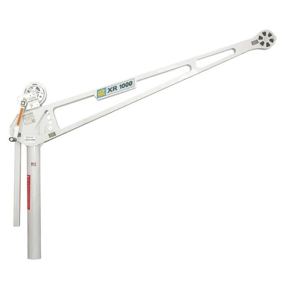 XR Series Davit Crane - 1000lb Capacity - Manual Winch - OZ Lifting