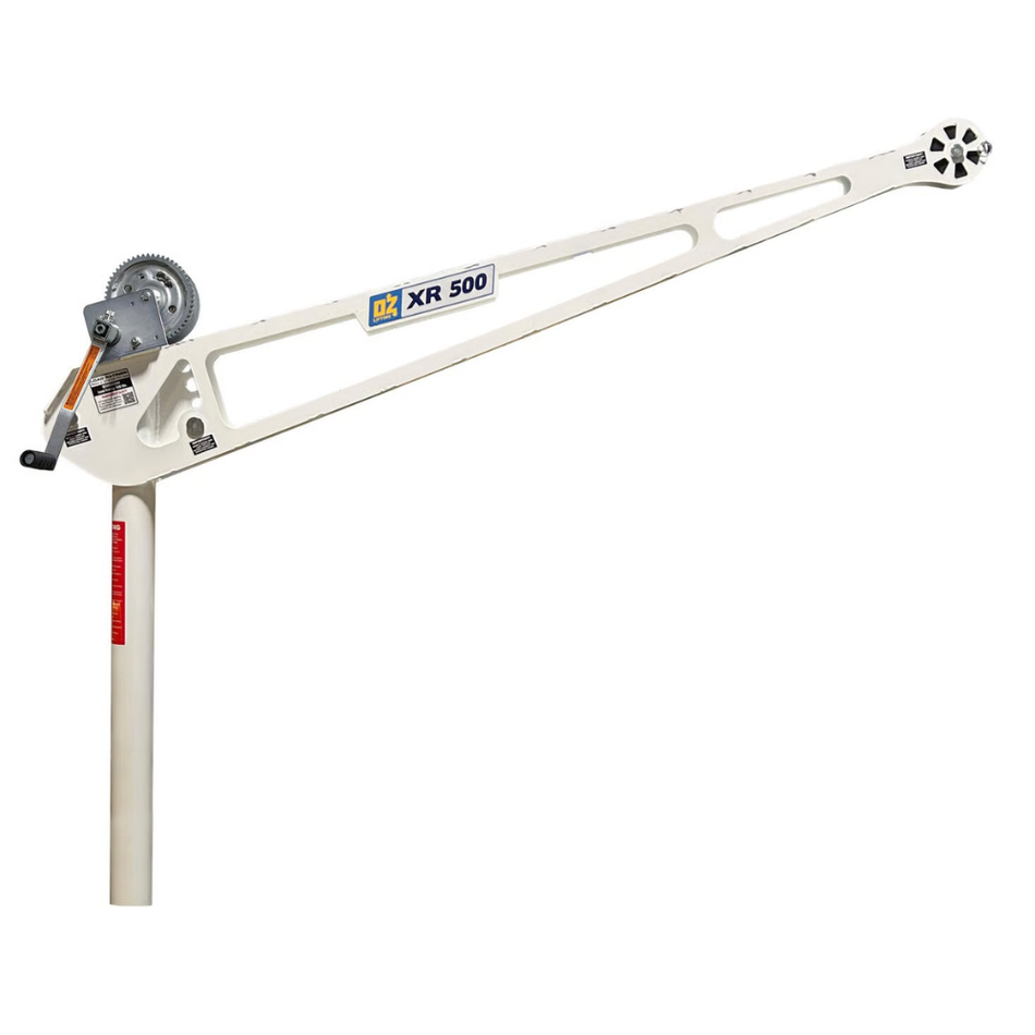 XR Series Davit Crane - 500lb Capacity - Manual Winch - OZ Lifting