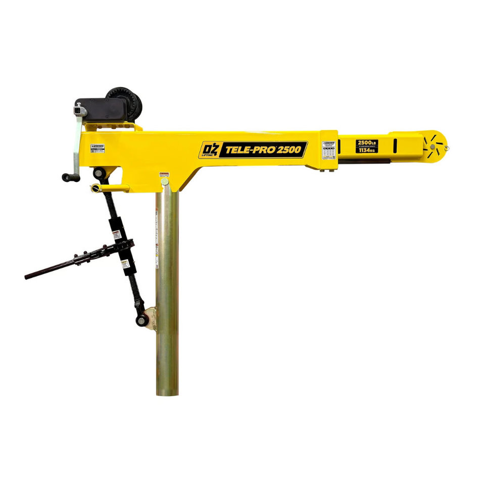 Tele-Pro Davit Crane - 2500lb Capacity - OZ Lifting