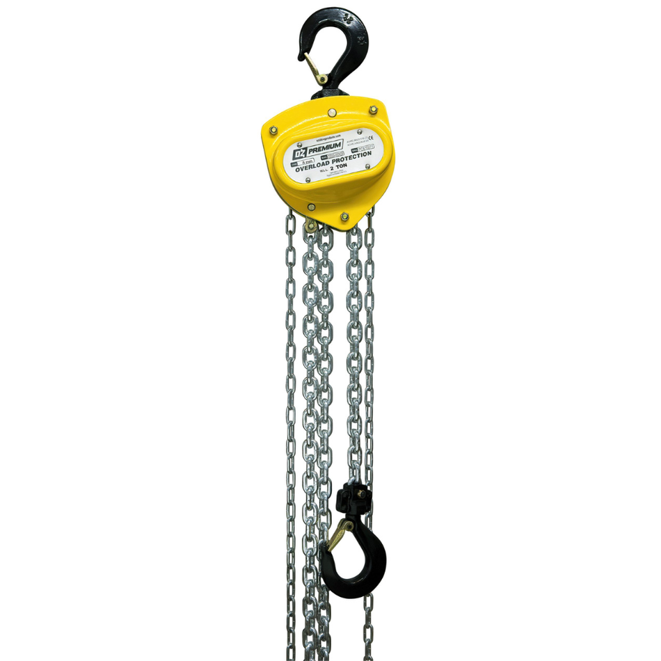2 T Premium Chain Hoist with 10 ft Lift & Overload Protection - OZ020-10CHOP - OZ Lifting