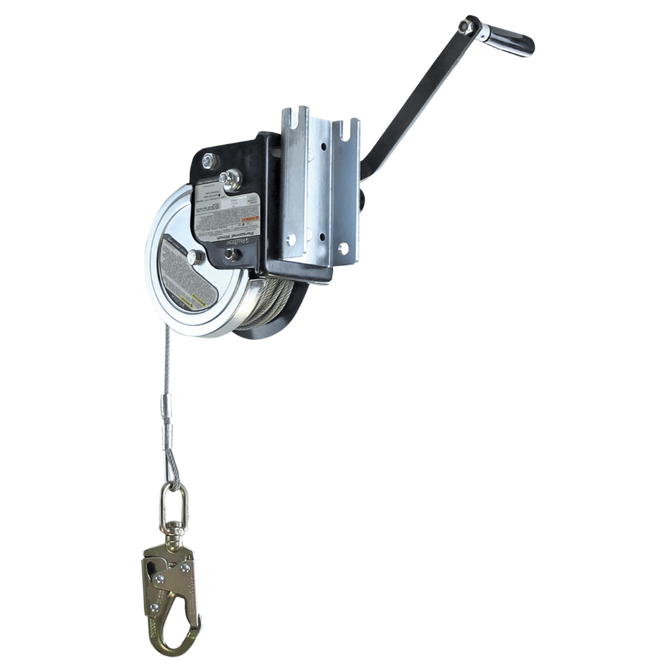 Personnel Winch for Tripods and Davits with Galvanized Steel Cable – FallTech