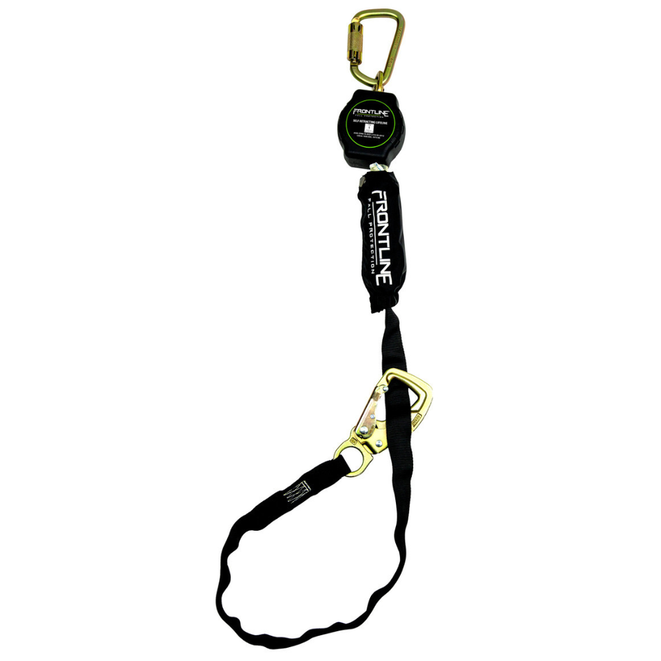9' Tie-Back Single Leg Web SRL with Tie Back Hook End - RPA091TB - Frontline