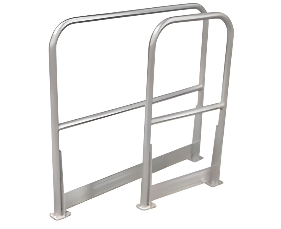 Bolt-on Aluminum Railing - 8'-0" w/ Toe-board - Cotterman