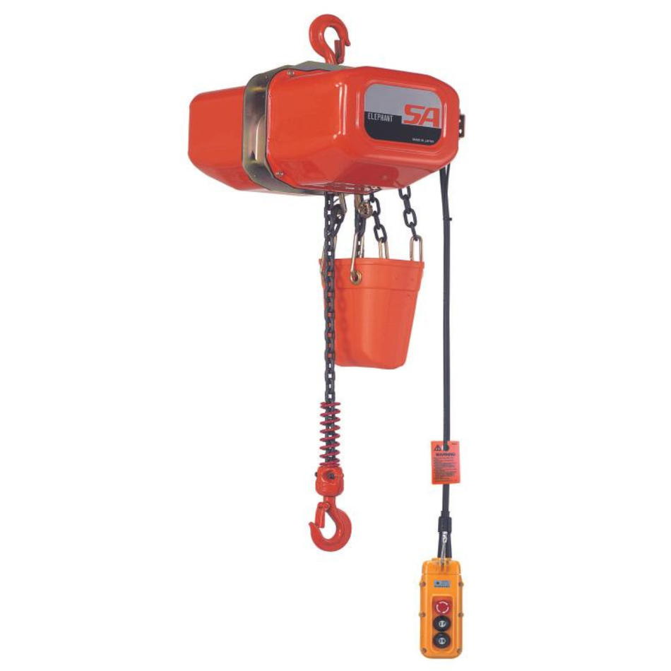 2 ton Electric Chain Hoist - SA - Single Speed 115|230v Single Phase - Elephant