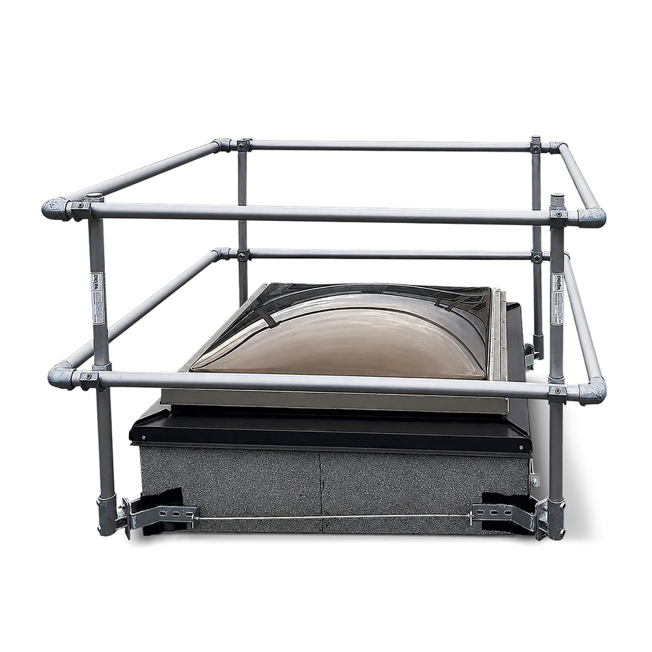 Clamp-On Aluminum Skylight Guardrail Kit for Skylights up to 42" x 42" - Delta Prevention