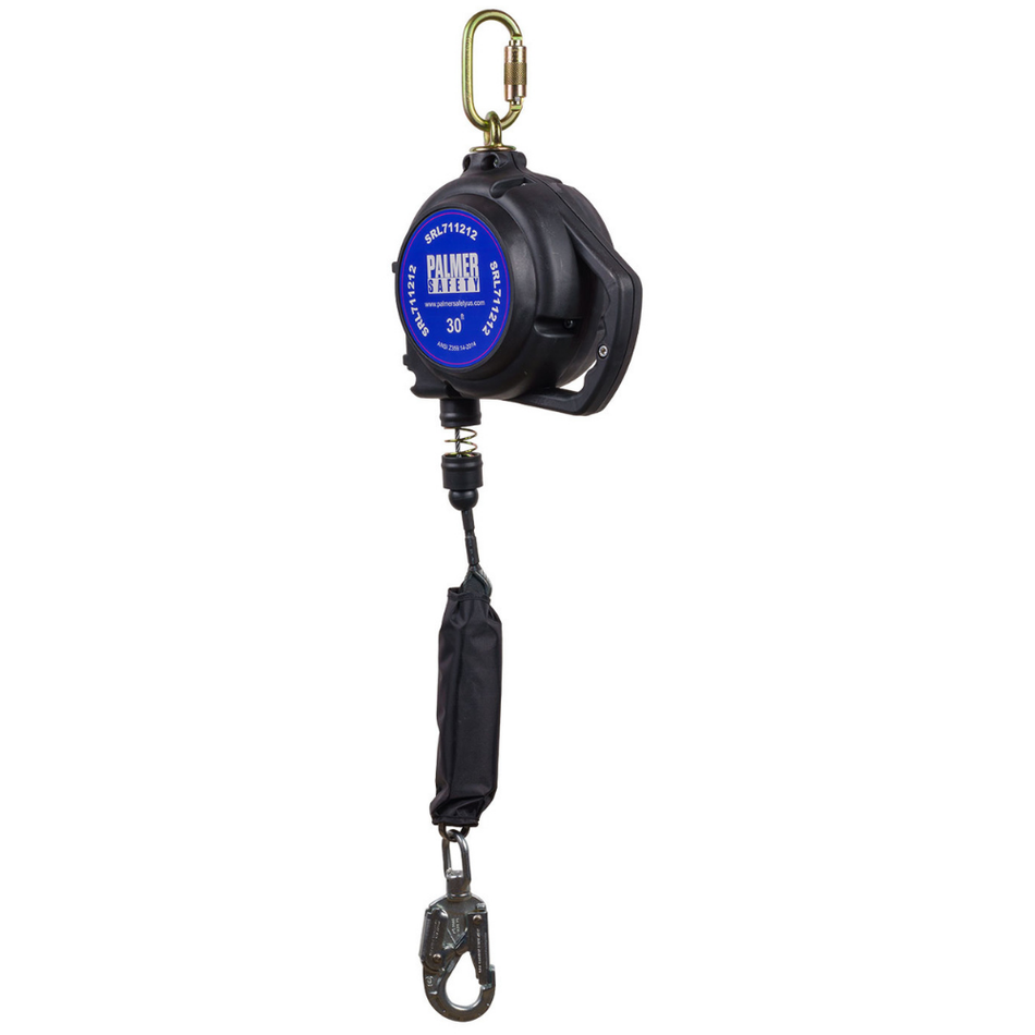 30 ft LE Self-Retracting Lifeline, Galvanized Cable w/ Snaphook - Palmer Safety