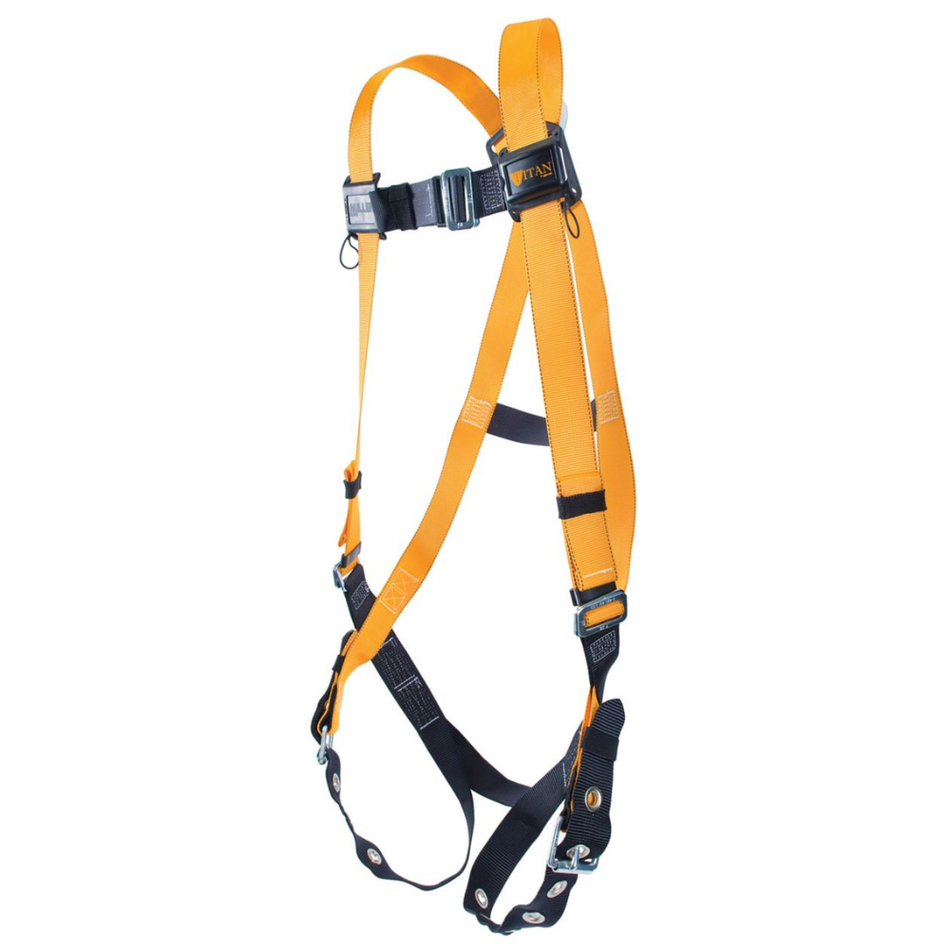 Titan II Non-Stretch Harness - Tongue Buckle Legs, Mating Buckle Chest - Back D-Ring - Miller