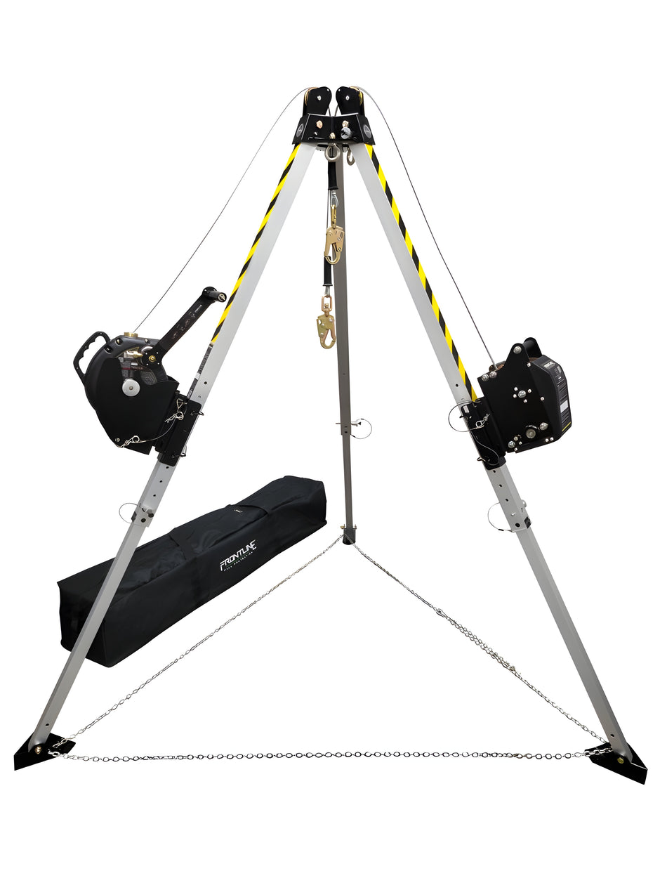 MEGApod 7' Aluminum Tripod - 60' Winch and 50' 3-Way SRL - Frontline