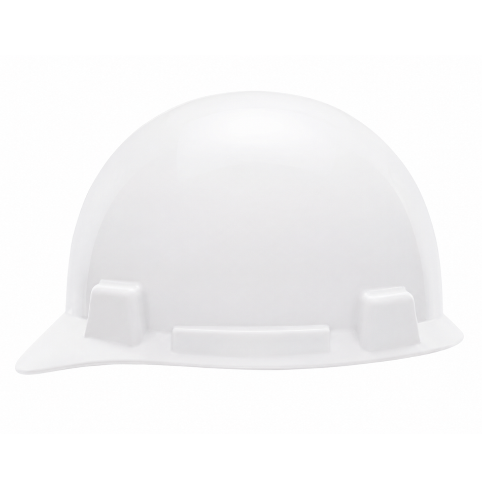 SmoothDome Slotted Hard Hat Cap with 4-Point Fas-Trac III Suspension - MSA