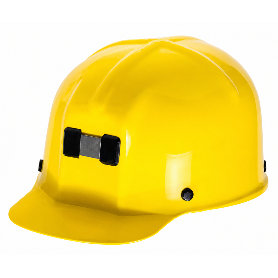 Comfo-Cap Hard Hat with Ratchet Suspension and Lamp Bracket - MSA