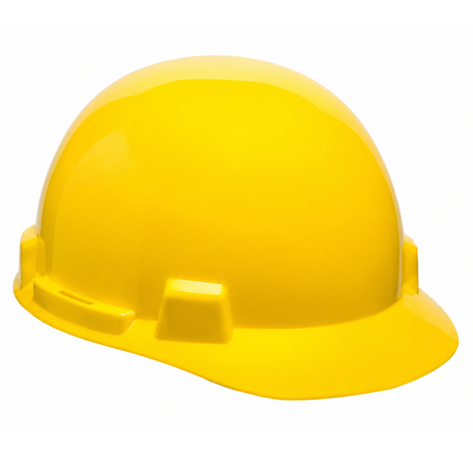 SmoothDome Slotted Hard Hat Cap with 6-Point Fas-Trac III Suspension - MSA