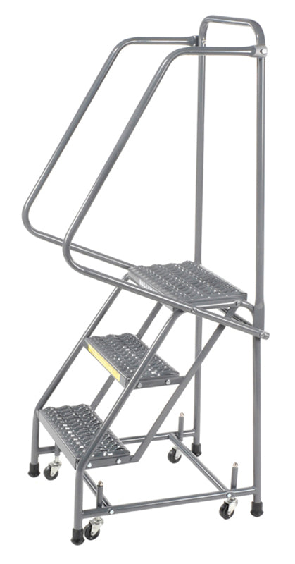 Spring Loaded Caster Ladder - 3 Step, Handrails - Ballymore