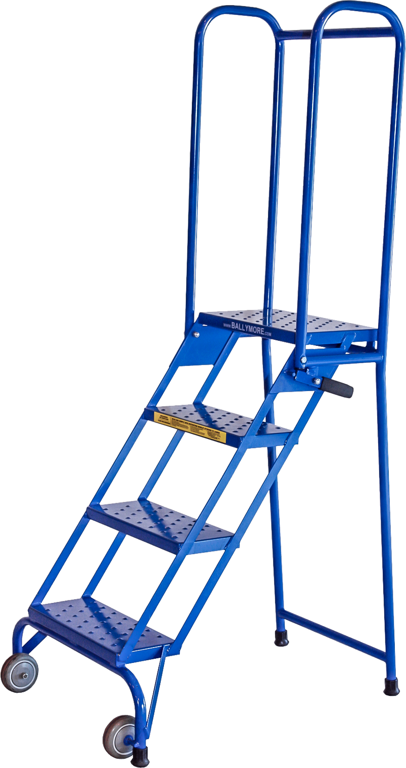 Rolling Ladder - Lock-N-Stock - 4 Step, Handrails - Ballymore
