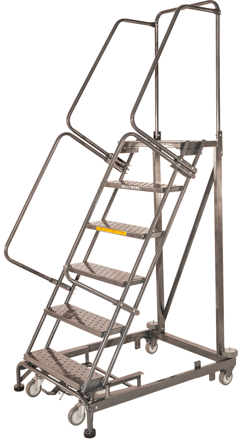 Rolling Ladder - Monster Line - 6 Step, Handrails - Ballymore