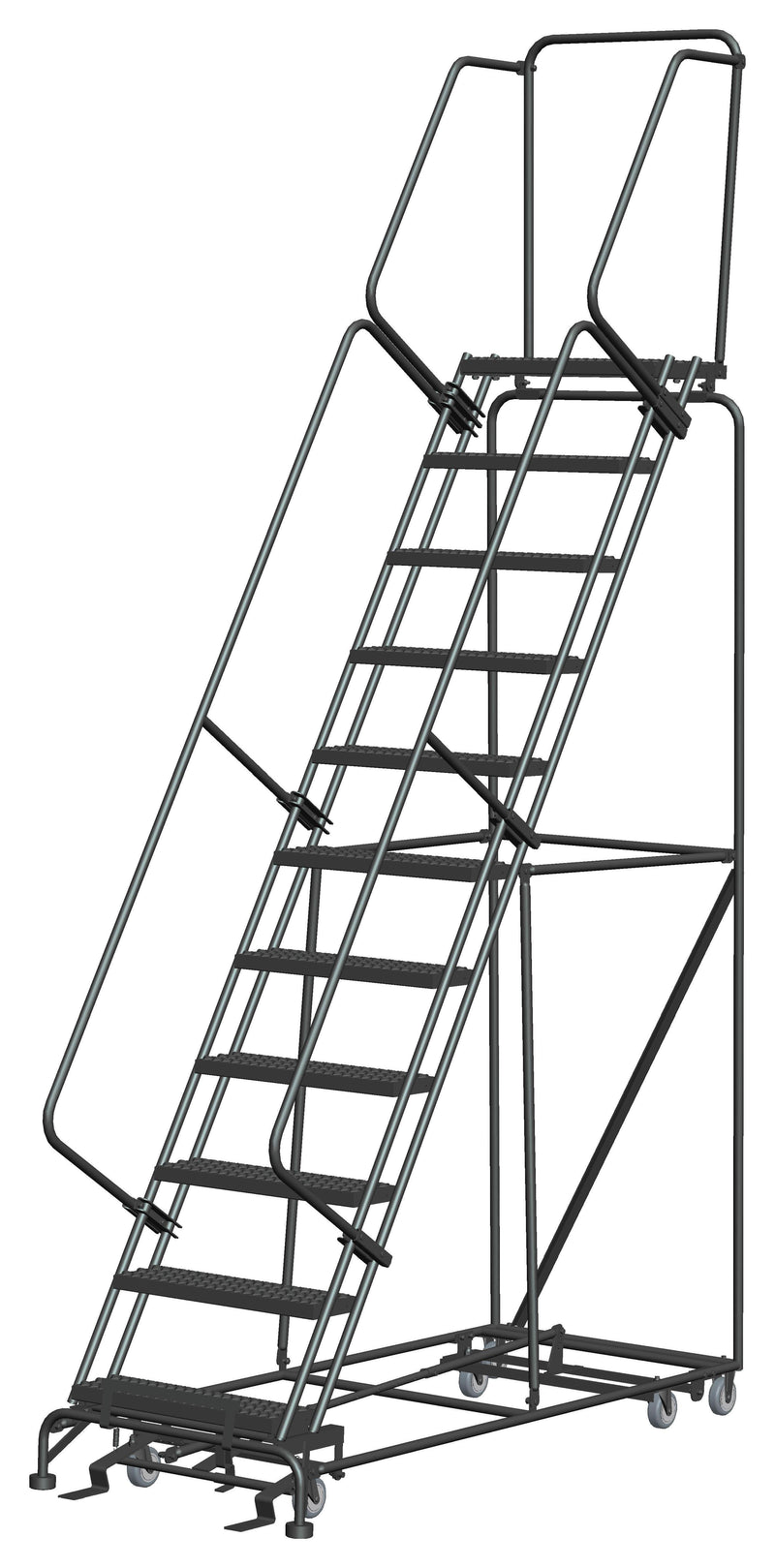 Rolling Ladder - All Direction - 11 Step, Handrails - Ballymore