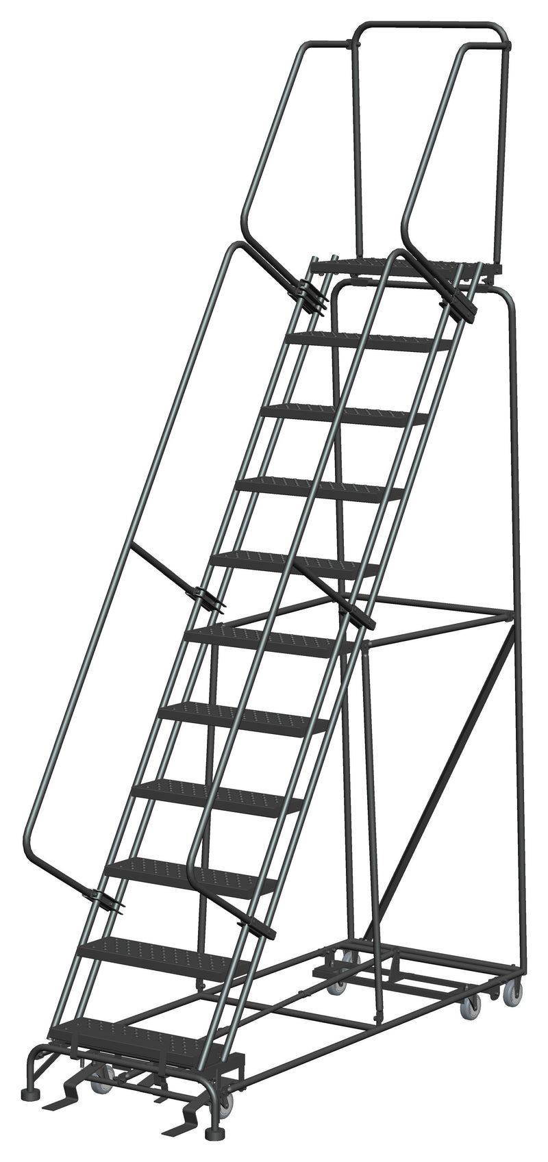 Rolling Ladder - All Direction - 11 Step, Handrails - Ballymore