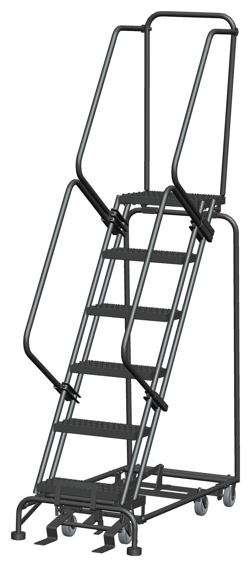 Rolling Ladder - All Direction - 6 Step, Handrails - Ballymore