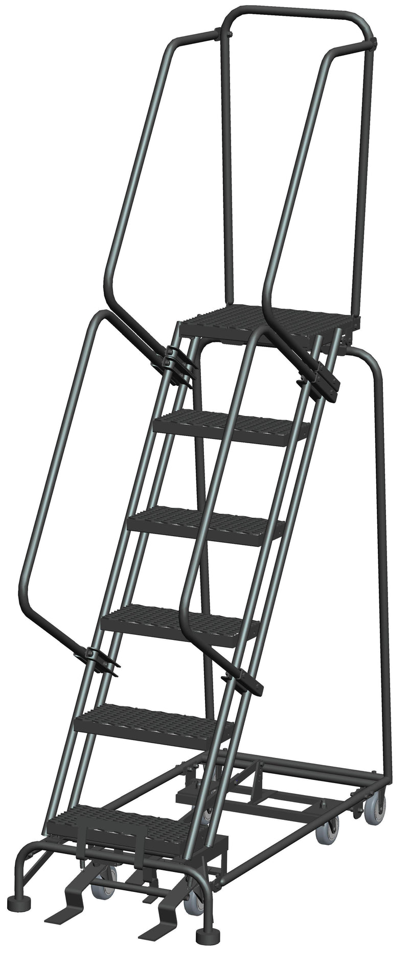 Rolling Ladder - All Direction - 6 Step, Handrails - Ballymore
