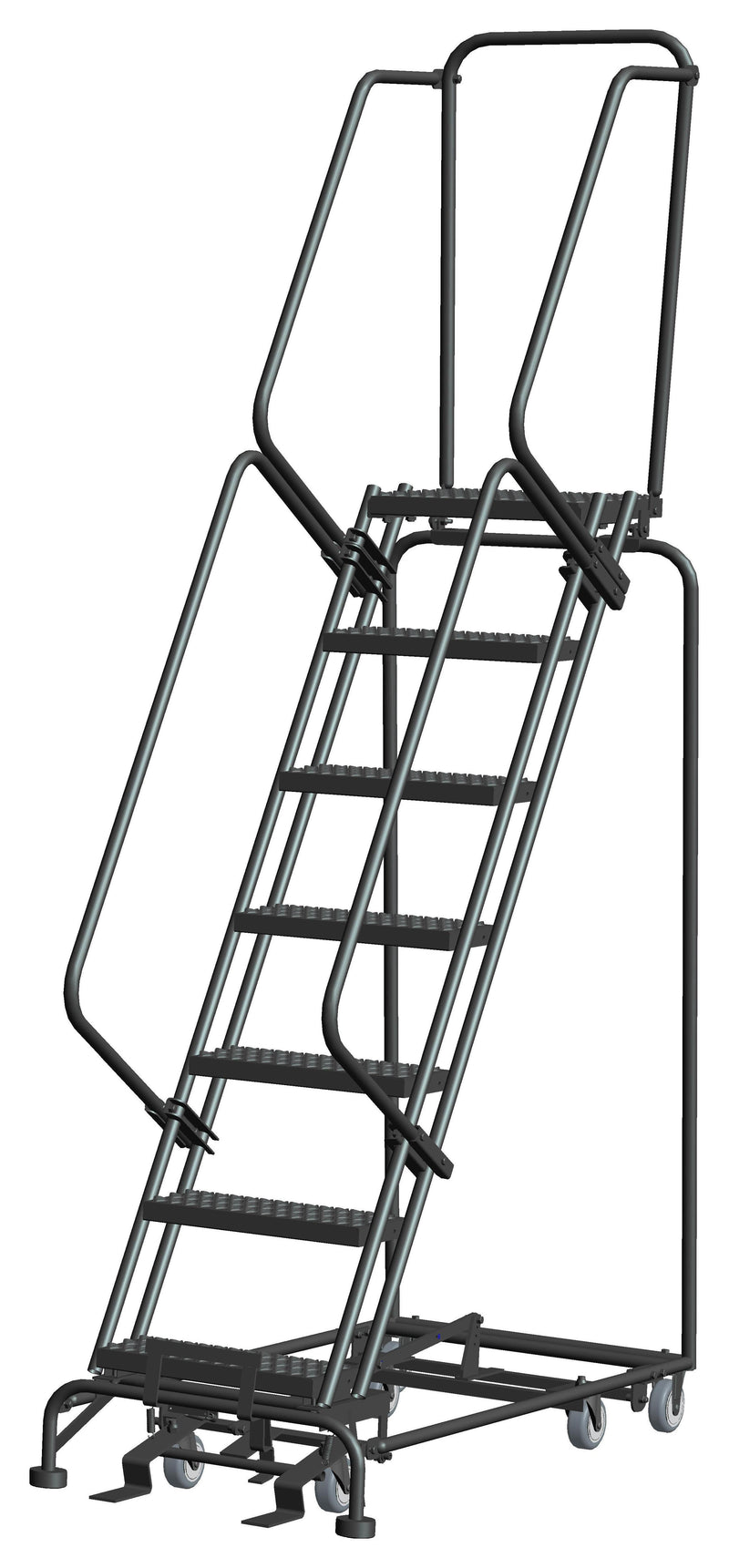 Rolling Ladder - All Direction - 7 Step, Handrails - Ballymore