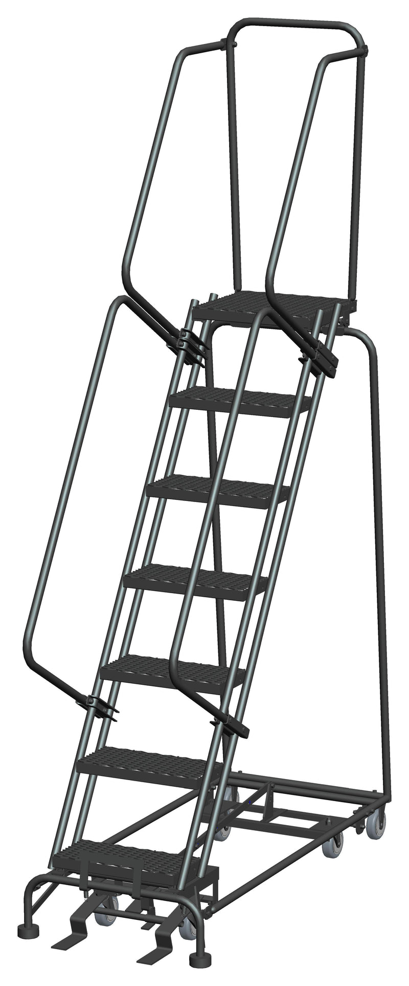 Rolling Ladder - All Direction - 7 Step, Handrails - Ballymore