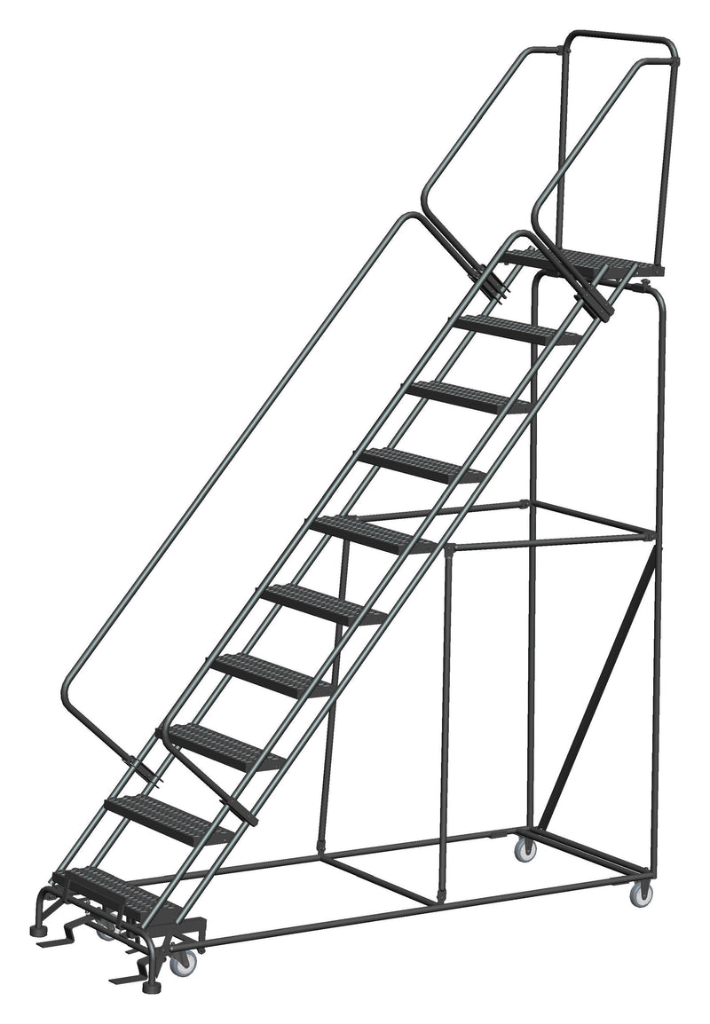 Rolling Ladder - 50° Slope Walk Down - 10 Step, Handrails - Ballymore