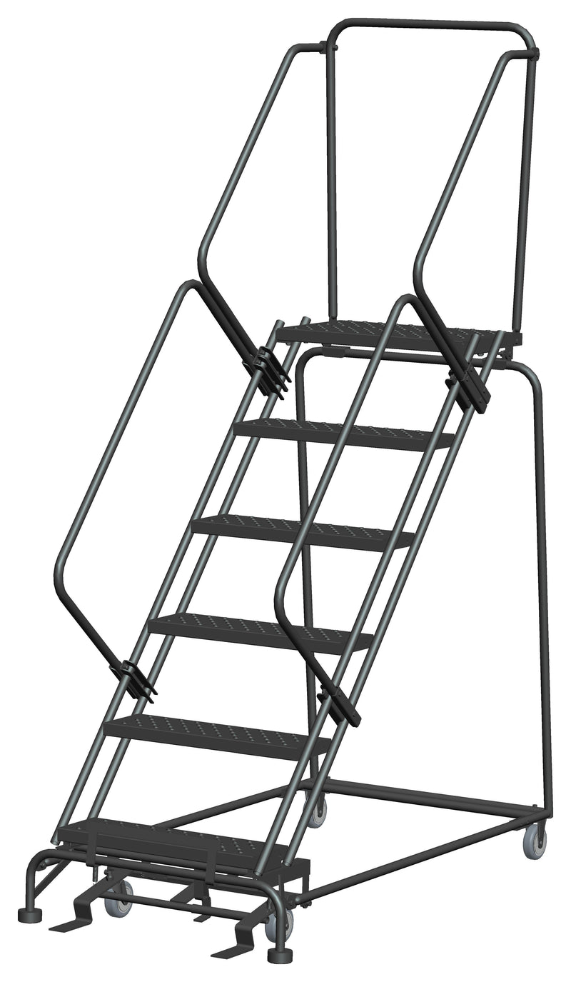 Rolling Ladder - 50° Slope Walk Down - 5 Step, Handrails - Ballymore