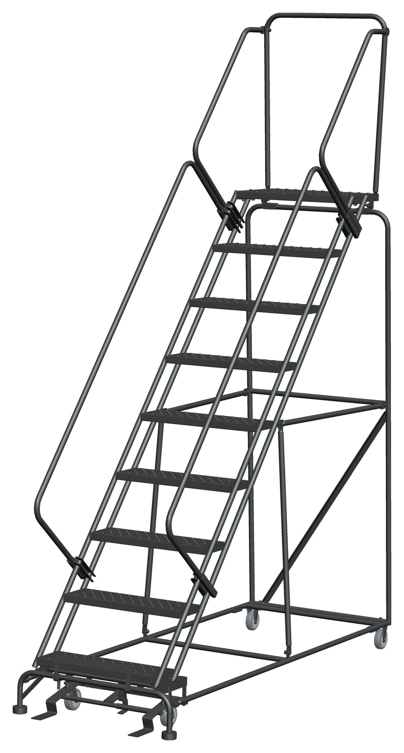 Rolling Ladder - 50° Slope Walk Down - 9 Step, Handrails - Ballymore