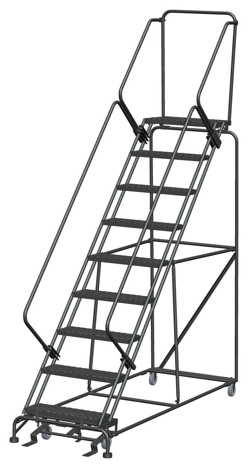 Rolling Ladder - 50° Slope Walk Down - 9 Step, Handrails - Ballymore