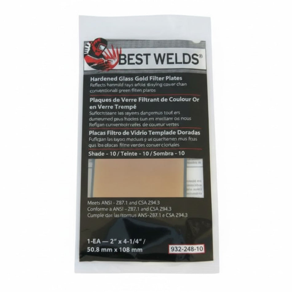 Hardened Glass Gold Filter Plate - Pack of 40 - 2 in x 4-1/4 in – Best Welds