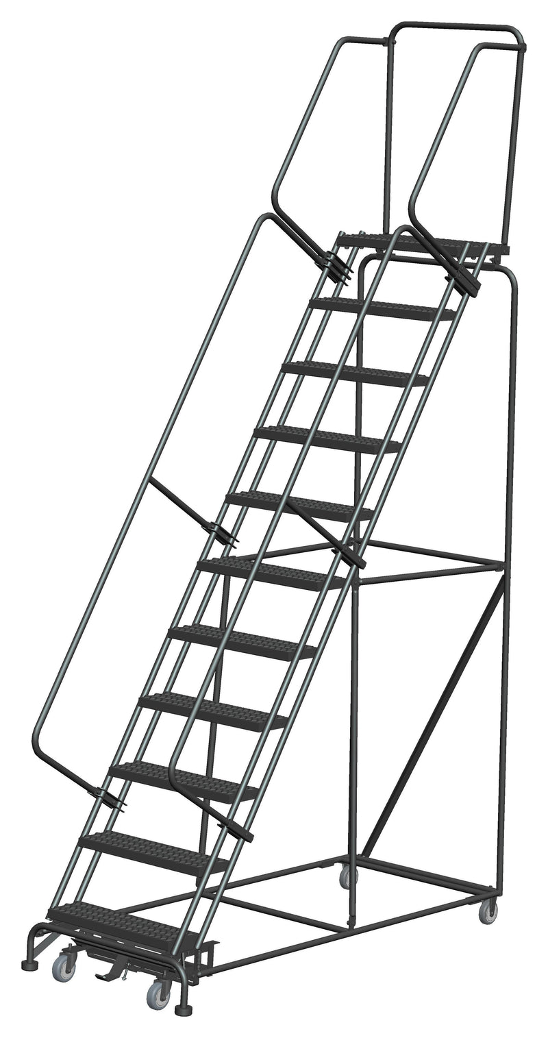 Rolling Ladder - Weight-Actuated - 11 Step, Handrails - Ballymore
