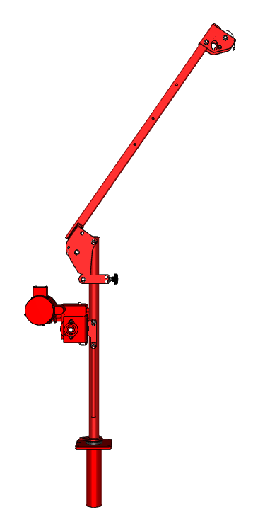 Thern Portable Davit Crane w/ Electric Winch - 500 lb. Capacity - Ensign 5PA5