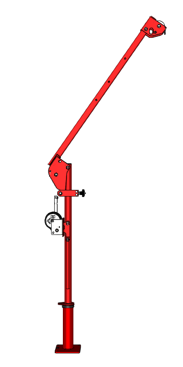 Thern Portable Davit Crane w/ Manual Winch - 500 lb. Capacity - Ensign 5PA5
