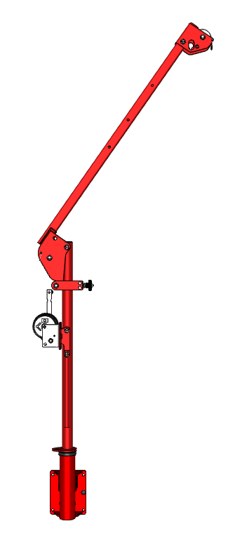 Thern Portable Davit Crane w/ Manual Winch - 500 lb. Capacity - Ensign 5PA5