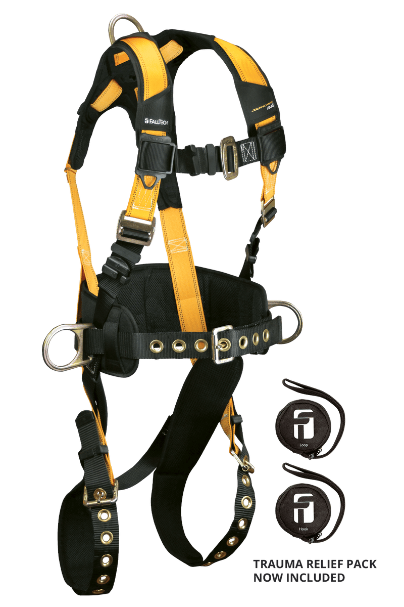 Journeyman Flex Steel, 3D Construction Belted Full Body Harness, Tongue Buckle Leg Adjustment