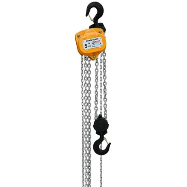 5 ton Capacity - Manual Chain Hoist - Galvanized Chain - Bison Lifting