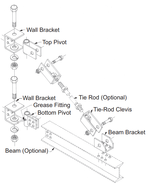 Wall-Bracket Kit - Tie Rod Jib Crane