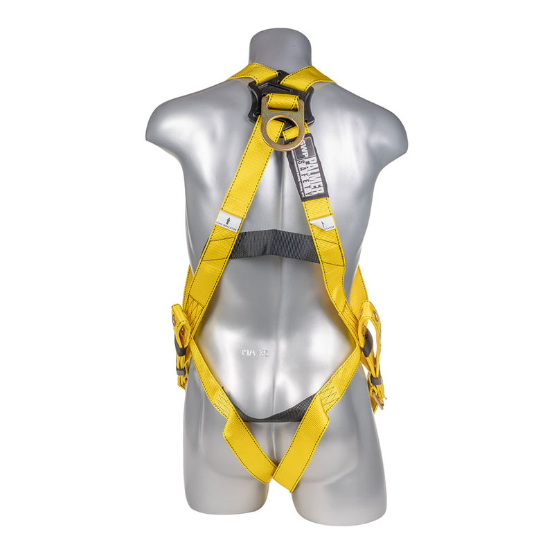 Safety Harness, 3pt., Grommet Buckle Legs, Back D-Ring
