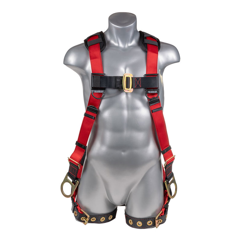 Safety Harness, 5pt, Tongue Buckle Legs, Two Side D-Rings