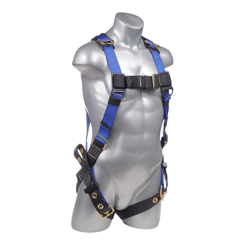 Safety Harness 5 pt, Shoulder D-Ring, Grommet Leg straps
