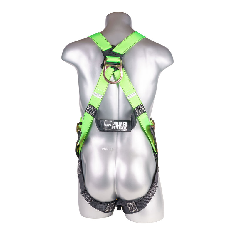 Safety Harness, 5 pt, Grommet Leg straps, Back D-Ring
