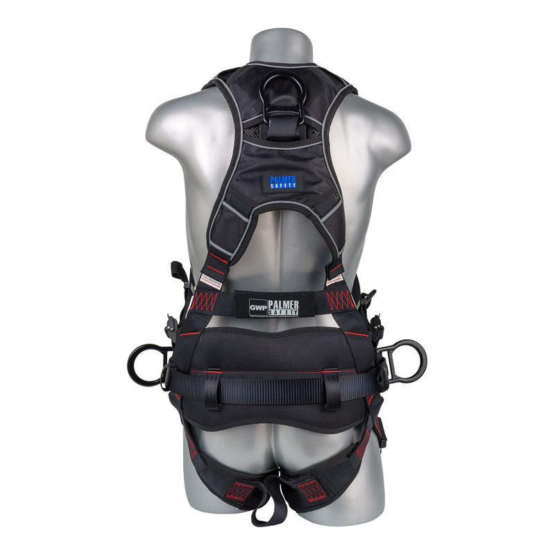 Safety Harness, 5pt, QCB Padded Legs, 3 D-Rings