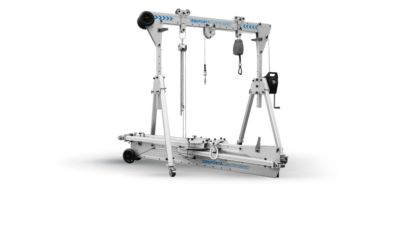 Reid Rapide Collapsible & Portable Aluminum Gantry, 880 lbs, 7'-6" Span, 7'-0" Clear Height